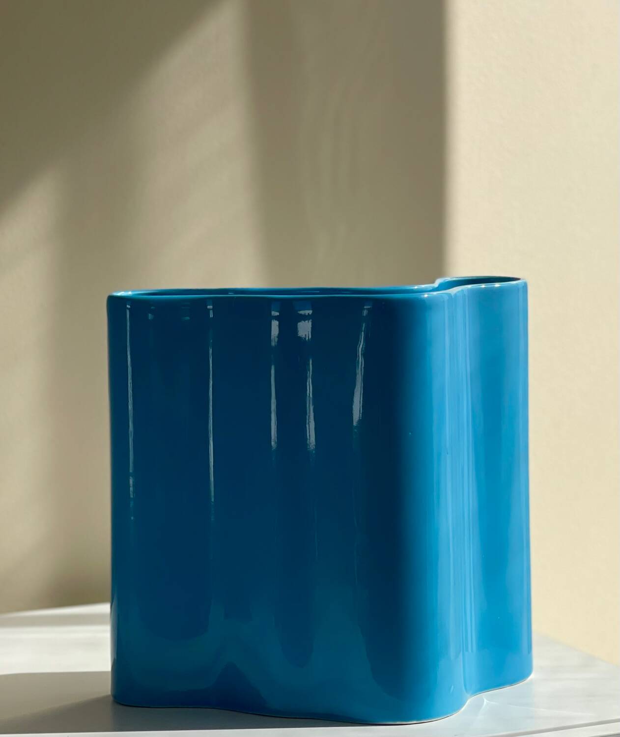 Biomorphic ceramic vase