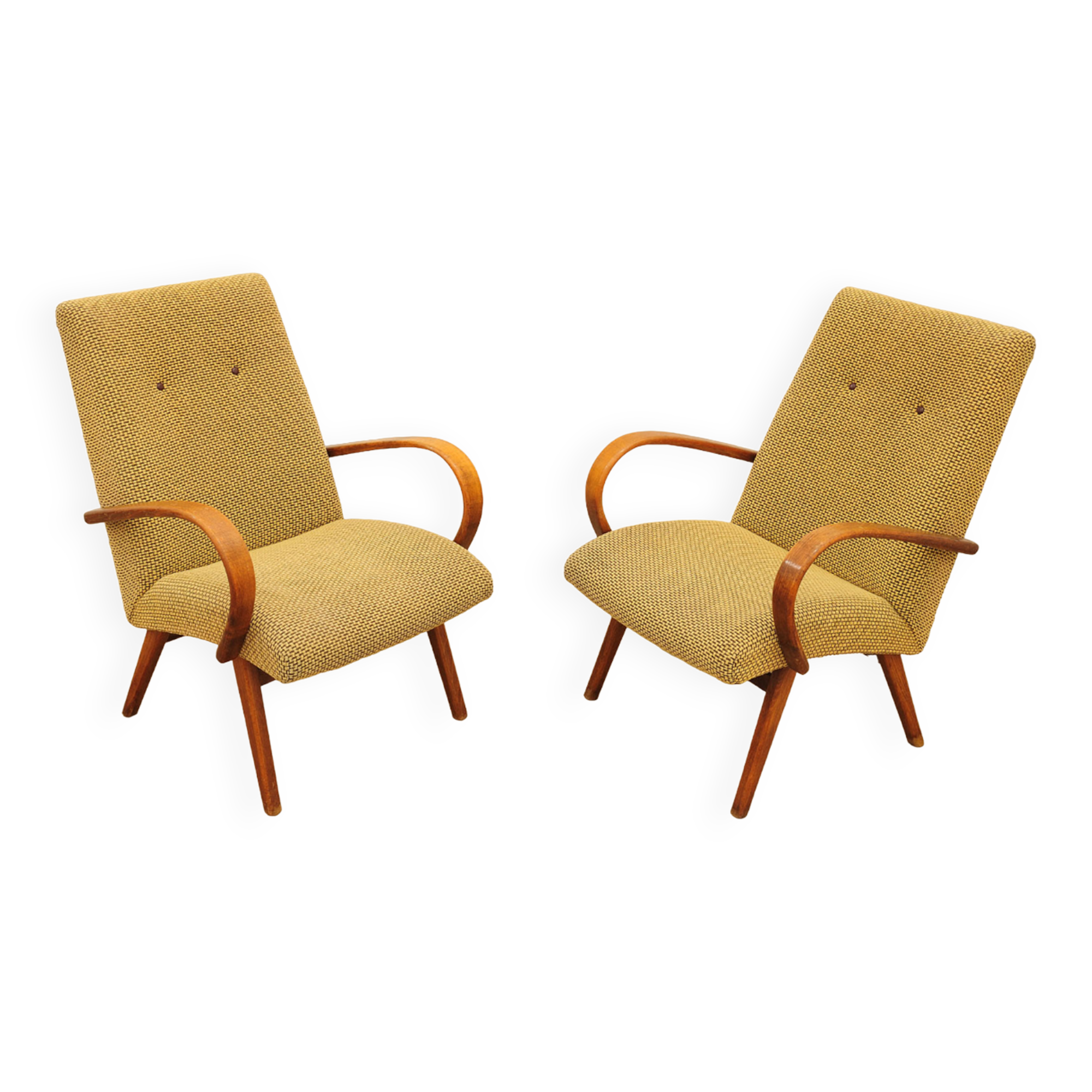 Pair of midcentury armchairs by Jaroslav Šmídek, 1960´s