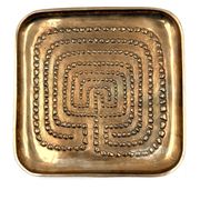 Modern solid brass tray / vide poche, Atelier Ventrella Italy 1980s
