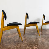 Set of 3 chairs by Juliusz Kędziorek 1960's