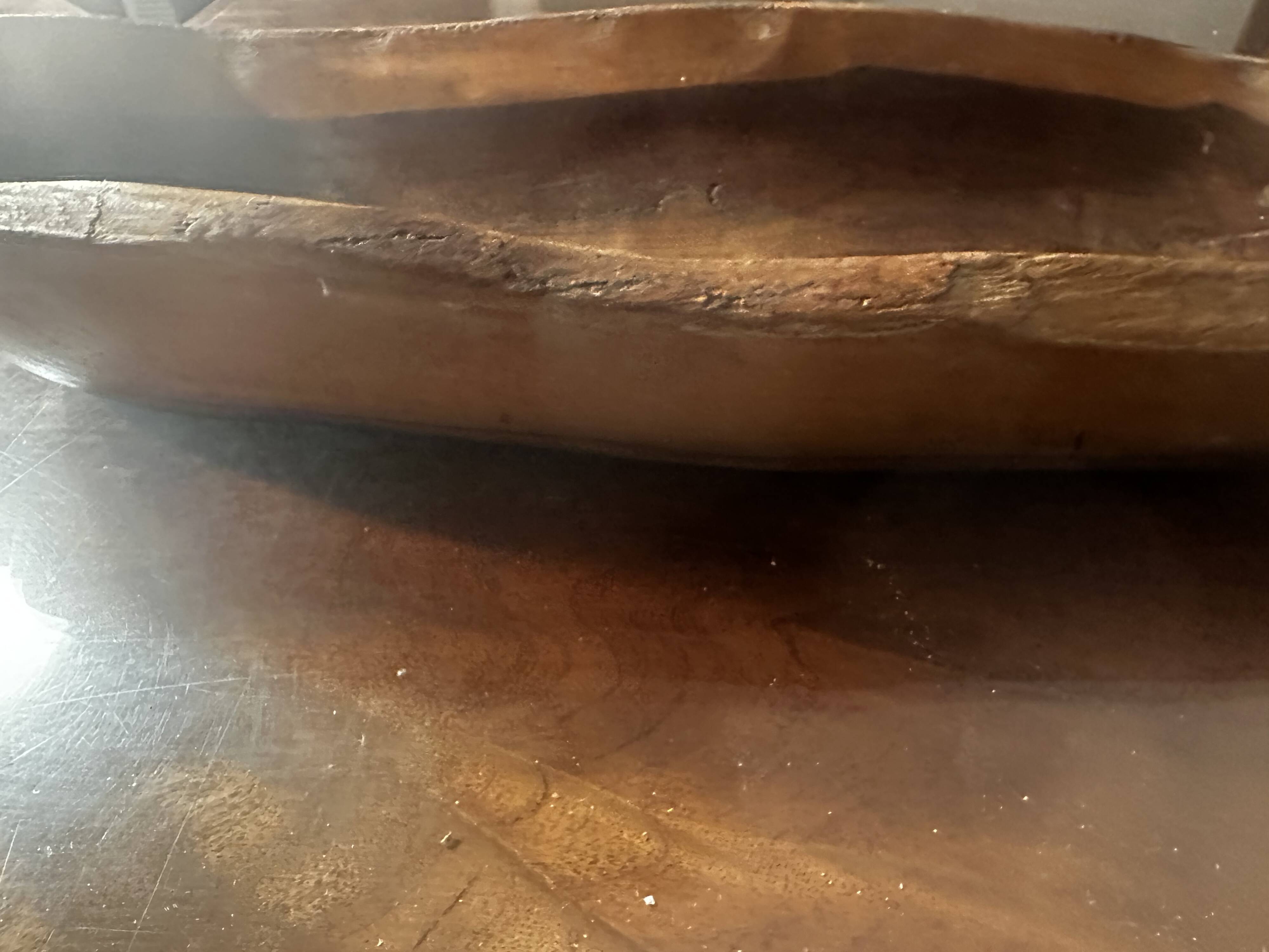 Large carved wooden bowl/trinket dish - 1950s craftsmanship