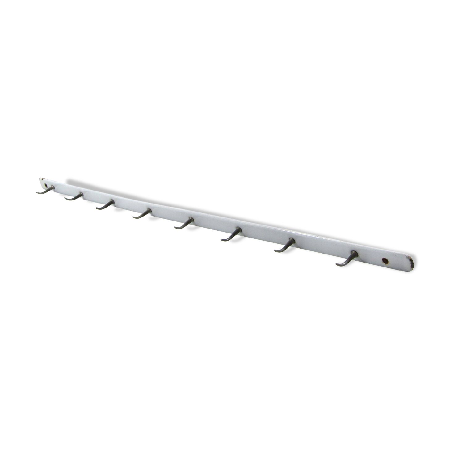 Coat rack in enamel and hooks, 1930s