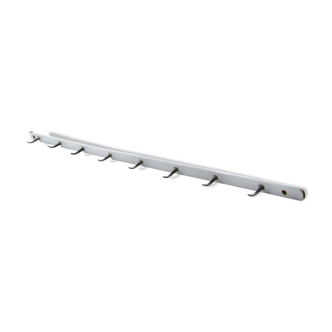 Butchers heavy enameled 1930s hook coat rack