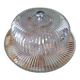 Vintage VMC Reims plat à gâteau et cloche en verre taillé