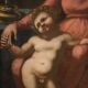 Antique Italian painting from the 17th century, Holy Family