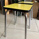 Set of 2 vintage yellow Formica stools