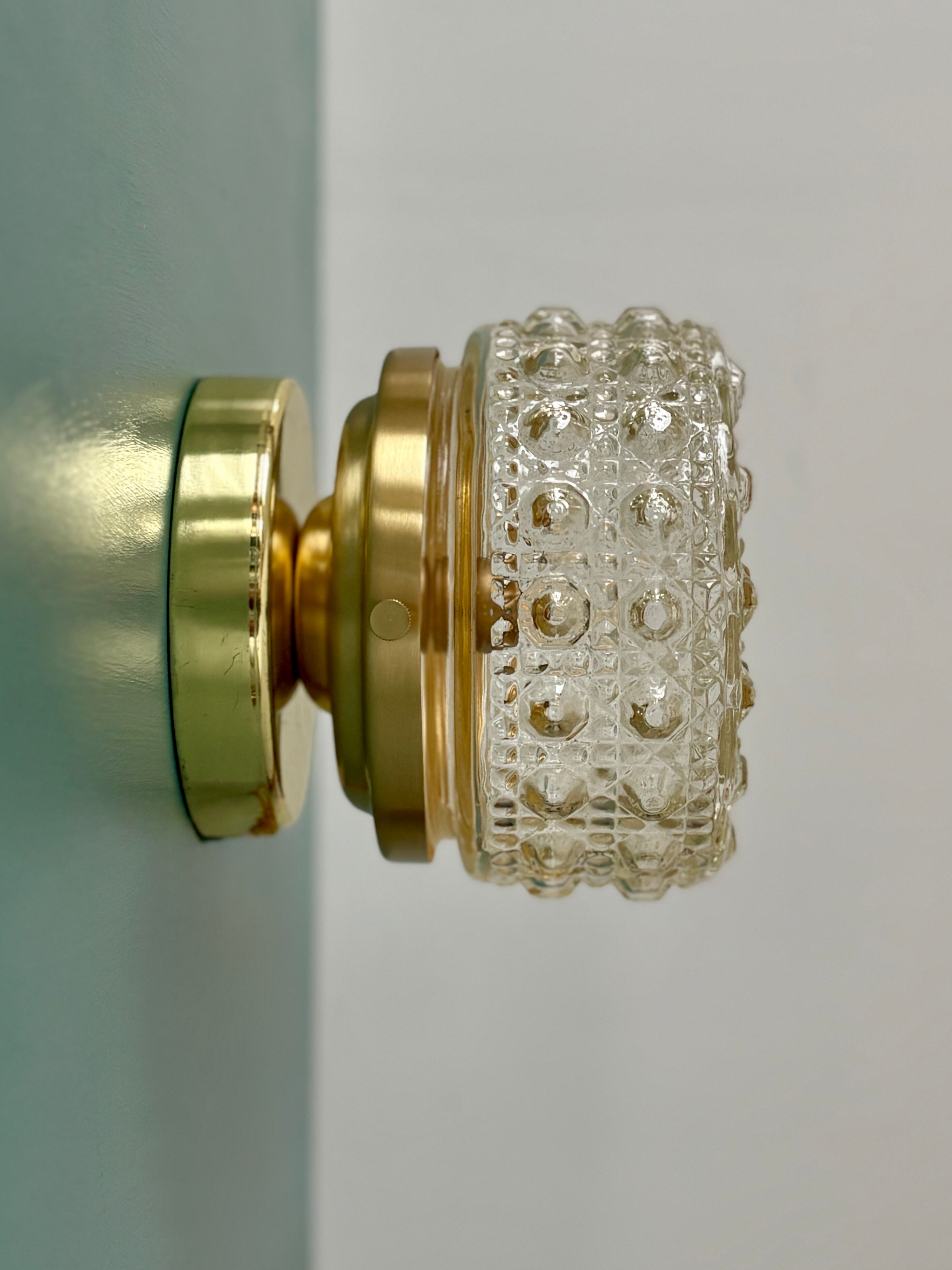 Vintage glass moulded globe wall/ceiling light.