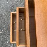 Vintage modernist desk in wood and metal