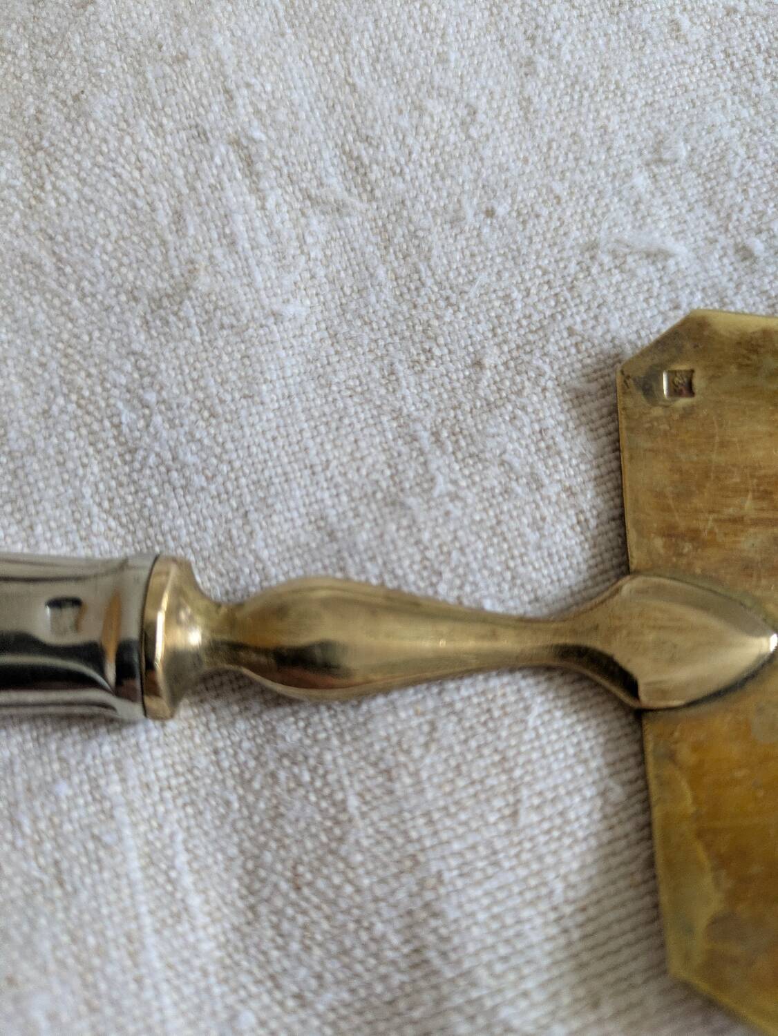 Art Deco silver-plated and vermeil cake server