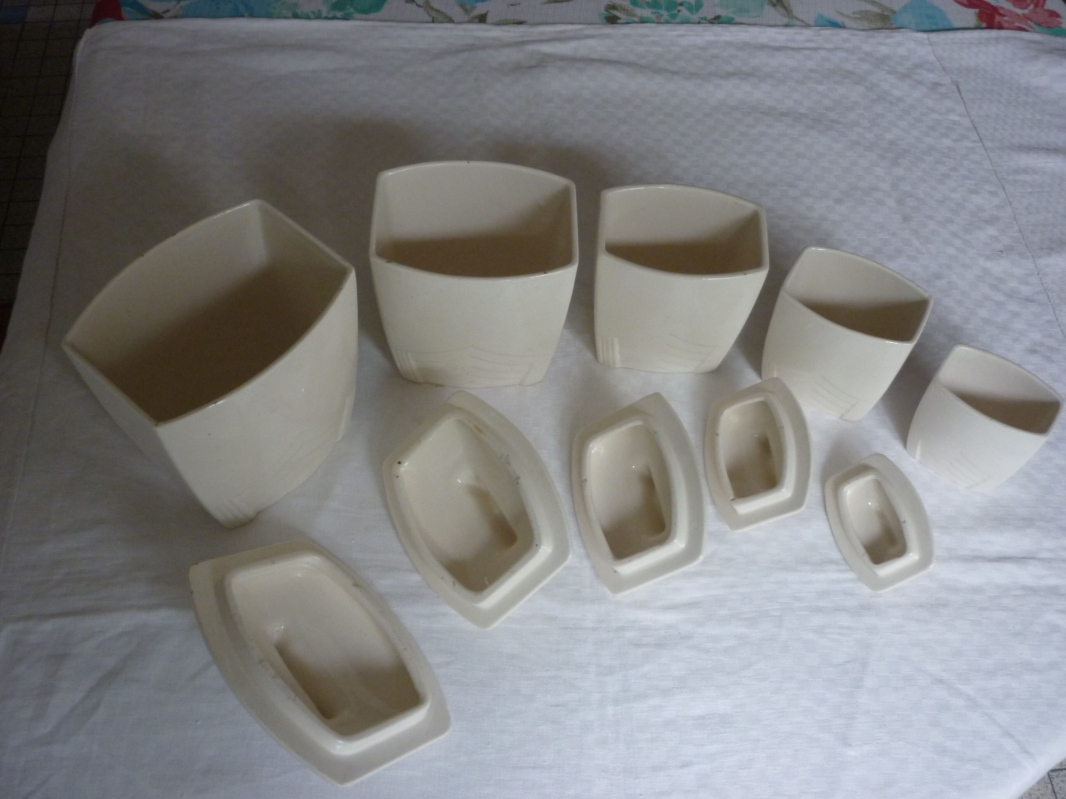 5 pots a porcelain epices of badonviller
