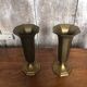 Pair of old art deco vases in vintage brass