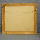 Oil painting by Alexander Michael – Mountain Chalets, 1980