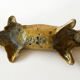 Crocodile ashtray with brass lid