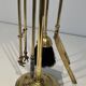 Neoclassical Fire Necessity in Polished Brass on Stand