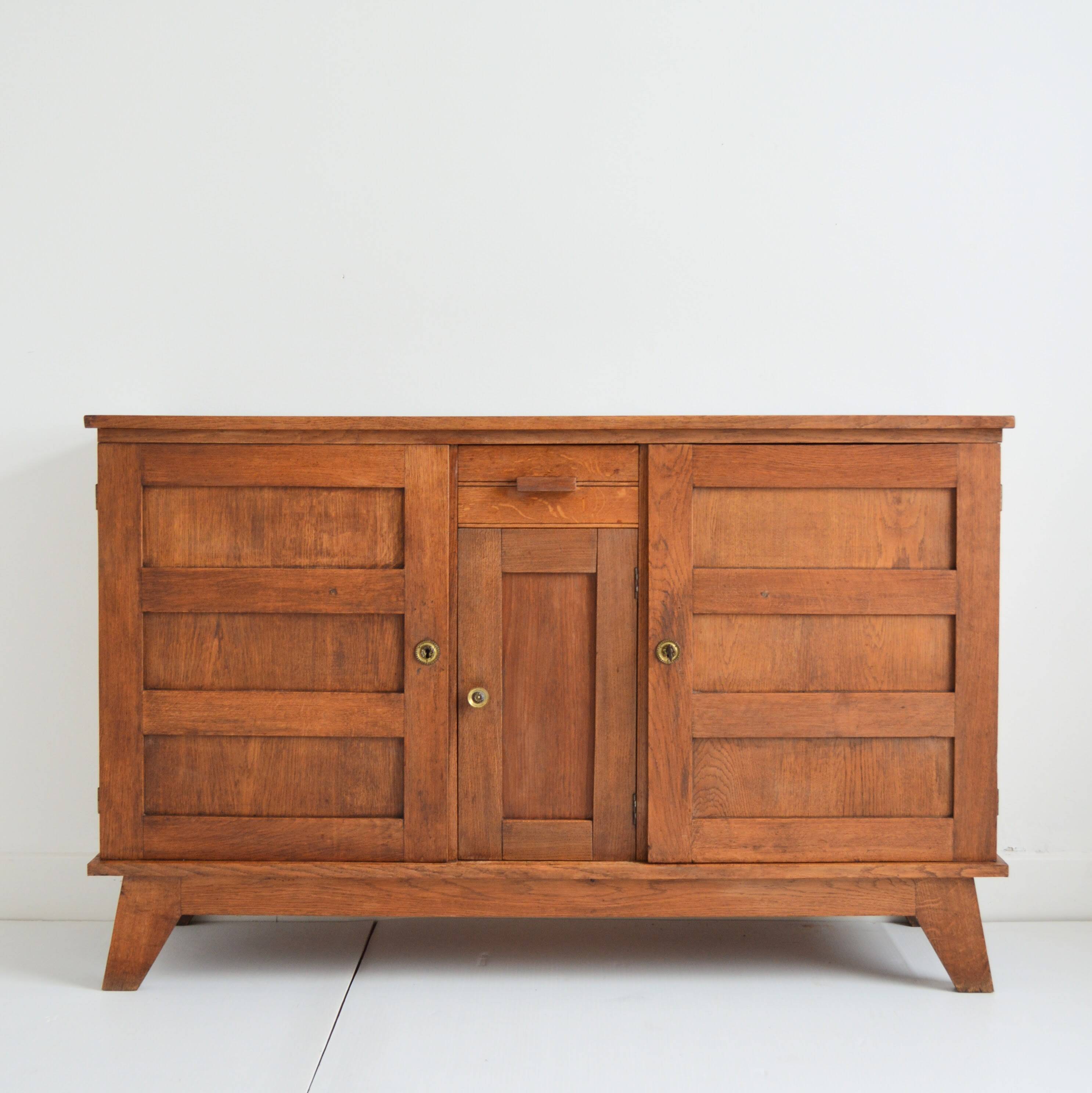 Rare René Gabriel oak sideboard from the 40s / 50s vintage