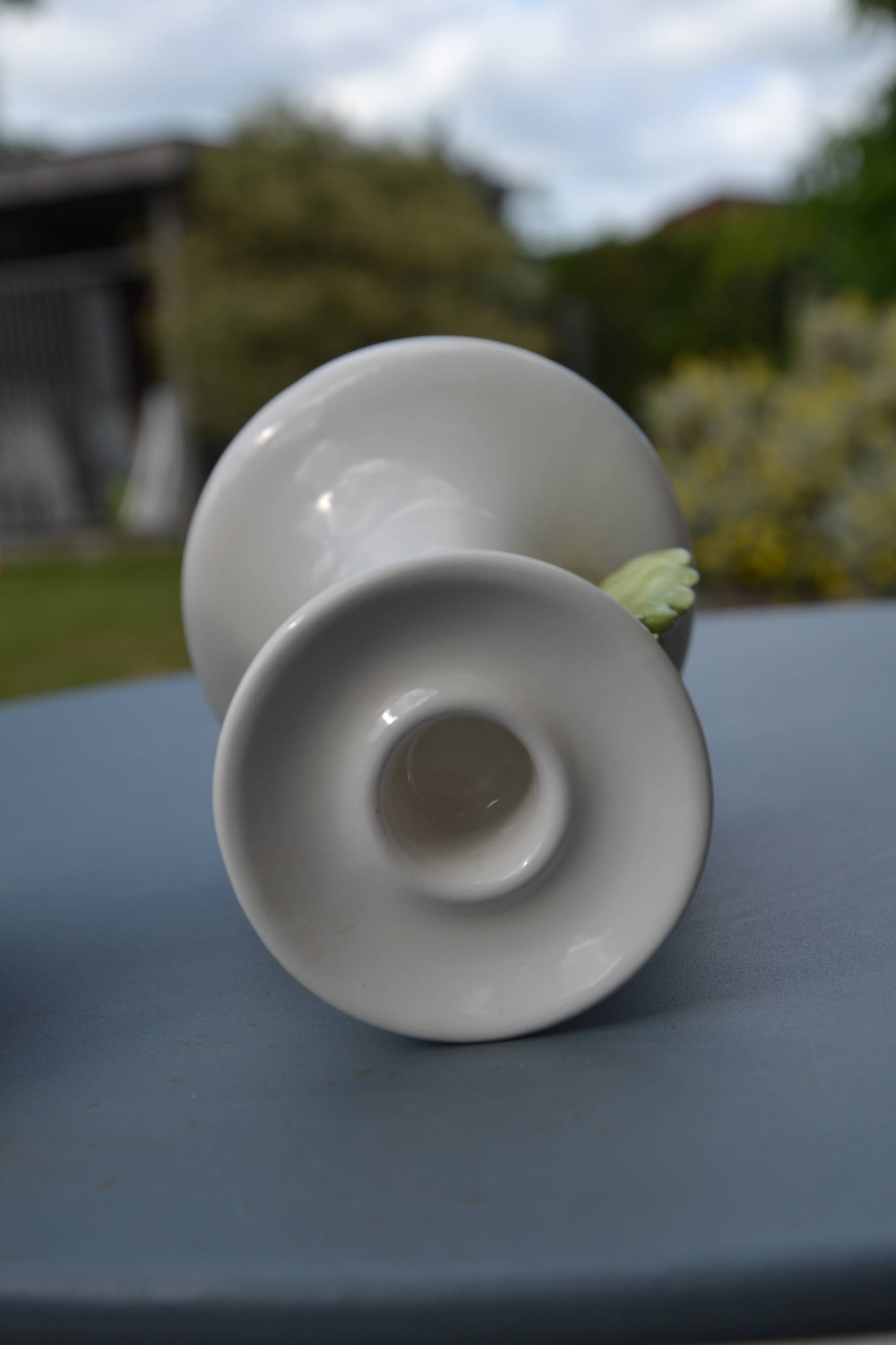 Strawberry earthenware candlestick