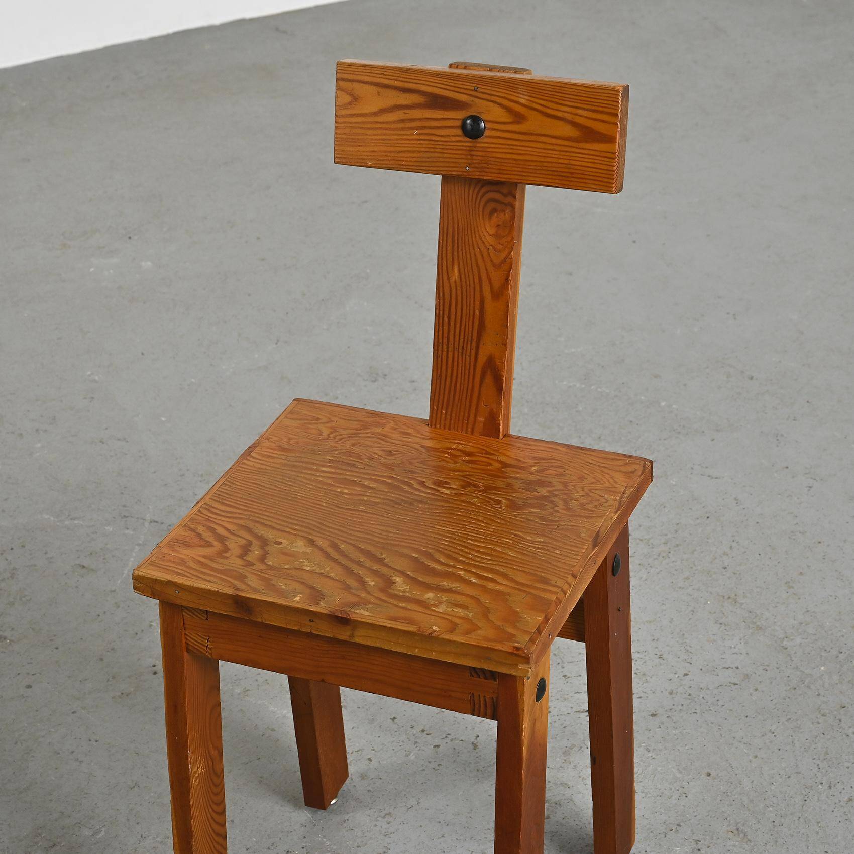 Set of four mountain chairs, La Plagne circa 1970