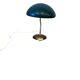 Vintage turquoise metal desk lamp / table lamp