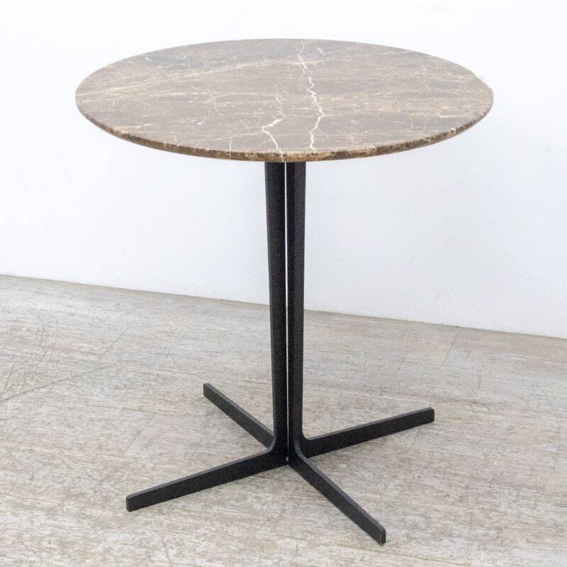 Refurbished round table TACCHINI Split Ø70 brown marble second choice
