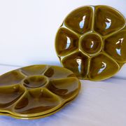 3 vintage oyster plates from Gien in porcelain 2106173