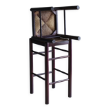 Vintage stool and bar stool with rush seats | Italy | 1970s