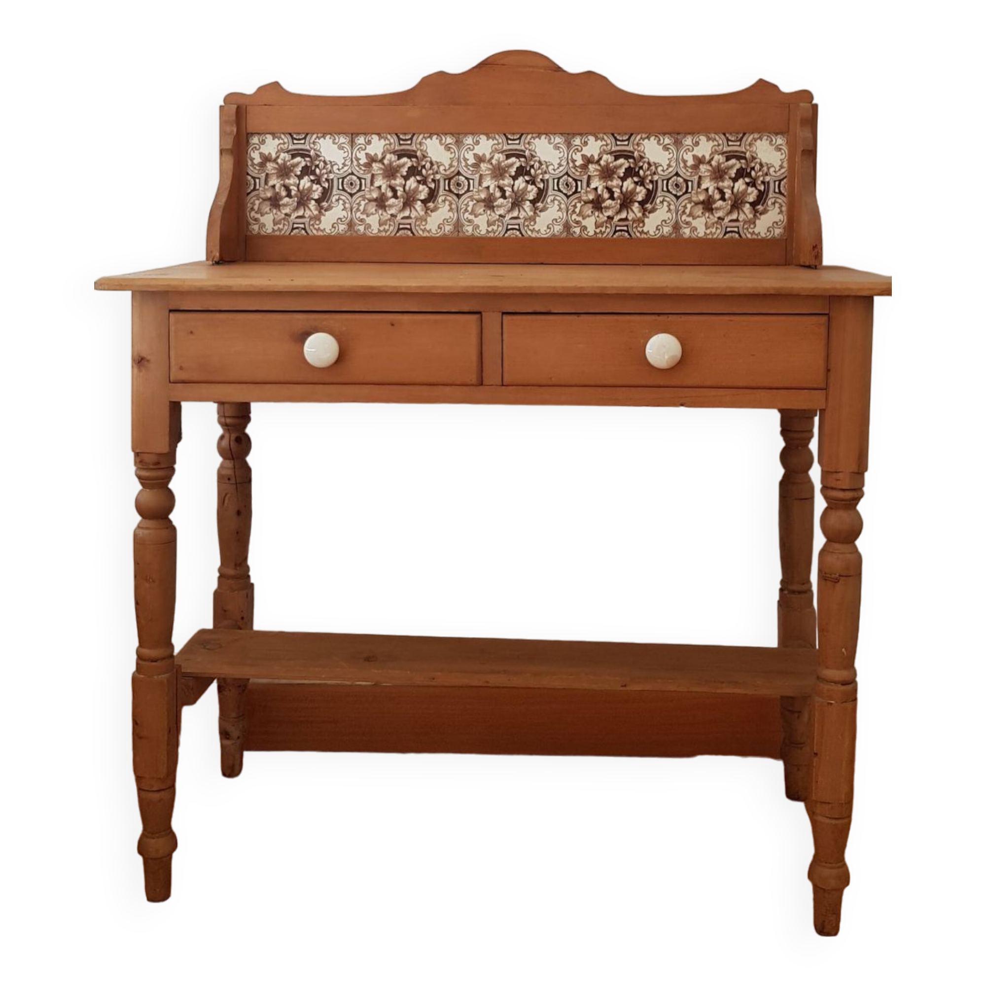 Dressing table, Victorian pine bathroom cabinet, late 19th century