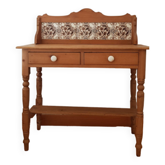 Dressing table, Victorian pine bathroom cabinet, late 19th century