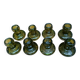 Bottle green glass candle holders