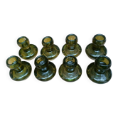 Bottle green glass candle holders