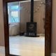 Miroir en chêne massif des années 50 | 90x65cm