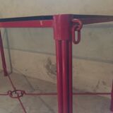 Table bureau en verre et fer forgé