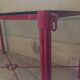 Glass and wrought iron desk table