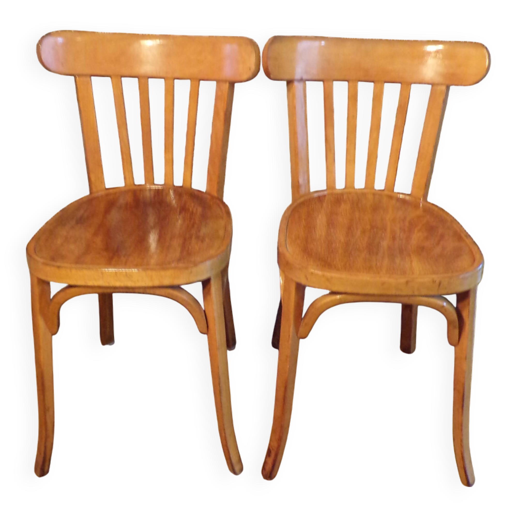 Paire de chaises de bistrot Baumann vintage