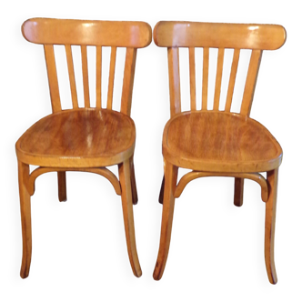 Pair of vintage Baumann bistro chairs