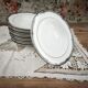 Set of 12 deep plates in English porcelain Wedgwood model Amherst.