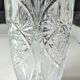 Boho chic vase in cut bohemian crystal. starry/crossions/foliage patterns. 20 x 12 cm