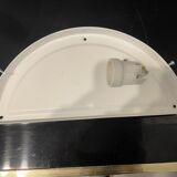 Large Opaline Glass White Sconces, 1980s, Set of 2