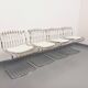 Set of 4 vintage Italian chairs by Gastone Rinaldi in chrome metal.