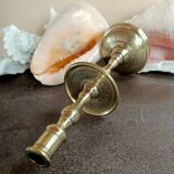 Oriental candlestick in gilded bronze