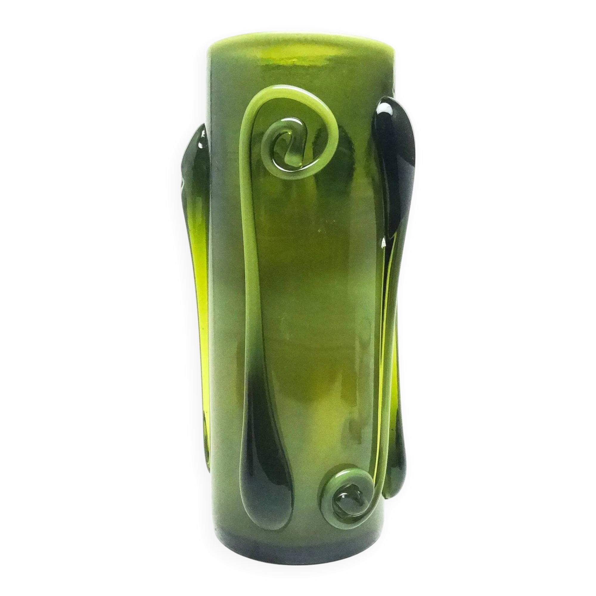 Art Nouveau vase, glass, designed by J. Słuczan-Orkusz, Poland, 1970s