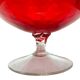 Vintage 1960s Murano-Style Red Art Glass Goblet - Twisted  Design
