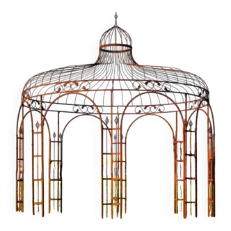 Gloriette, arbour, wrought iron pergola