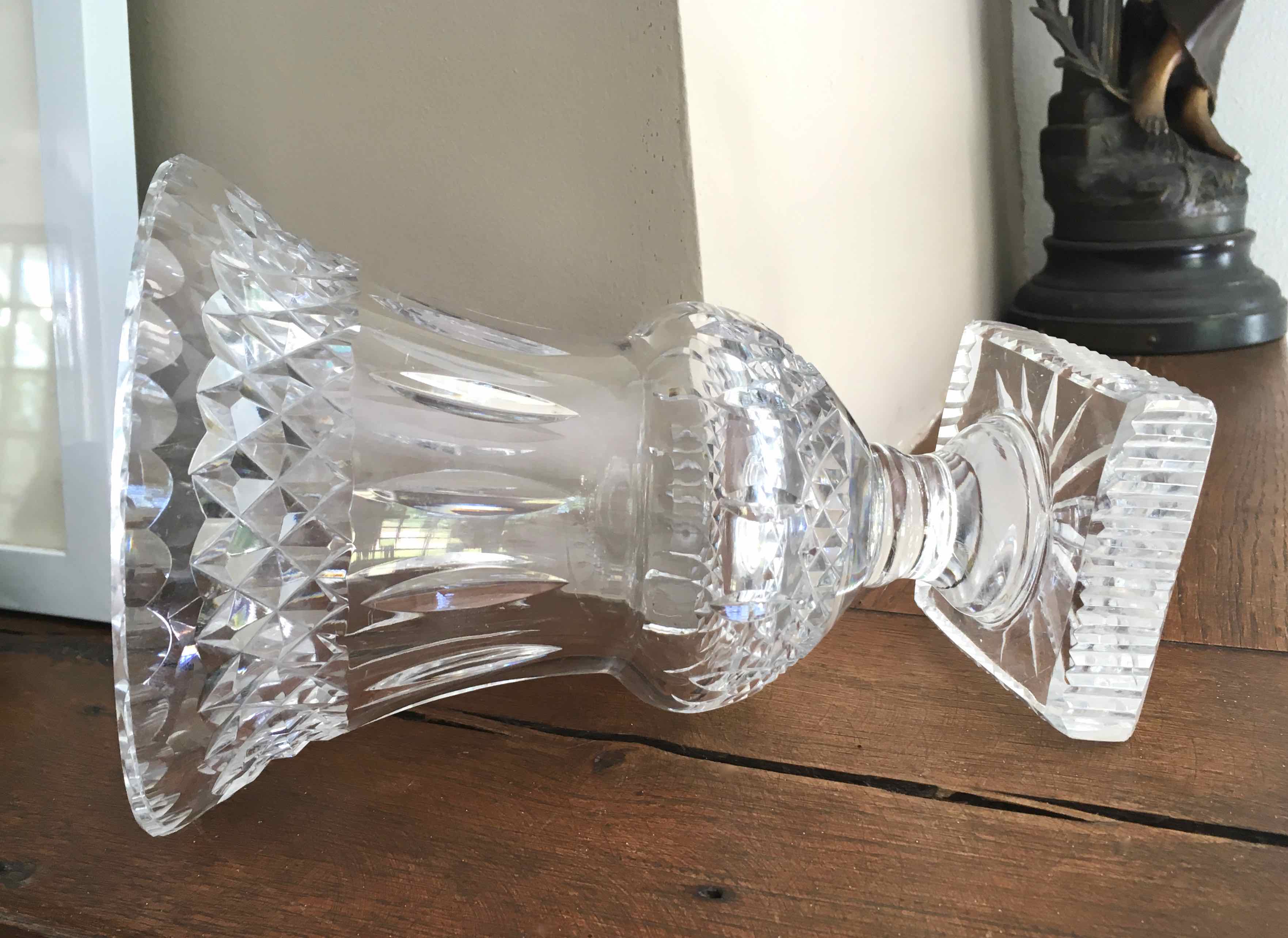 Vase 1960 cut bohemian crystal