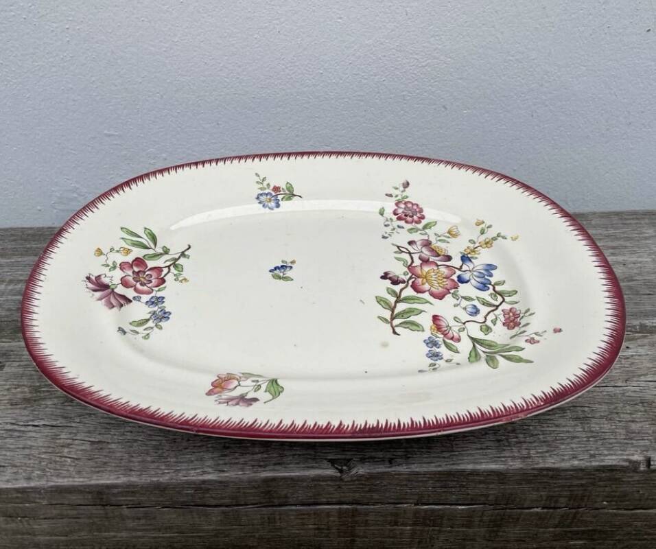 Ironstone serving platter Sarreguemines Strasbourg