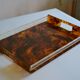 Acrylic plateau with tortoiseshell pattern Jansen Mercier Willy Rizzo