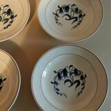 Hollow plates series of six earthenware from Longchamp décor Simone