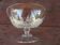 opalescent glass/crystal bowl on a stand