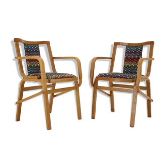 1970s Set of Two Rare Armchairs by Ton, Czechoslovakia