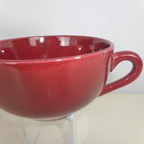 2 Old bowls with ox blood colored handle in St Clément earthenware