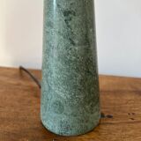 Paire de pieds de lampe en marbre vert